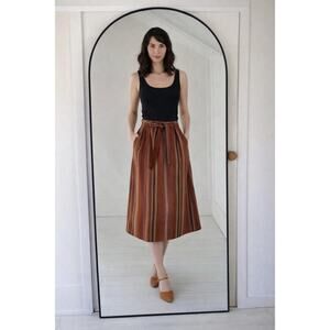 The Great. The Trouser Belted Pencil Skirt in Bolero Stripe Size 2/Medium
